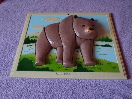 Plastová vkladacia skladačka medveď (bear), 