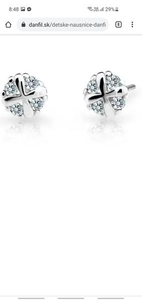 Náušničky pre ročnú dcérku
