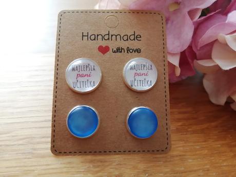 Náušnice napichovačky najlepšej pani učiteľke, 