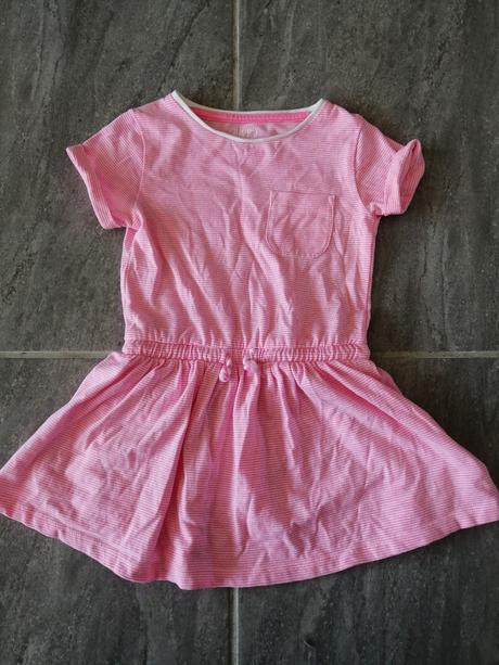 Ružové ľahké bavlna šaty f&f, v92, 1,5-2r., f&f,92