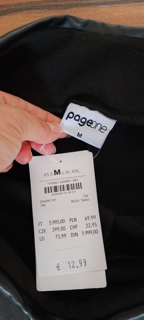 Zateplene koženkové leginy, m