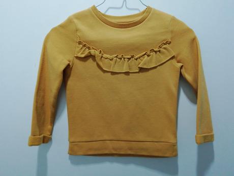 Horčicová mikina s volánikom, f&f,110