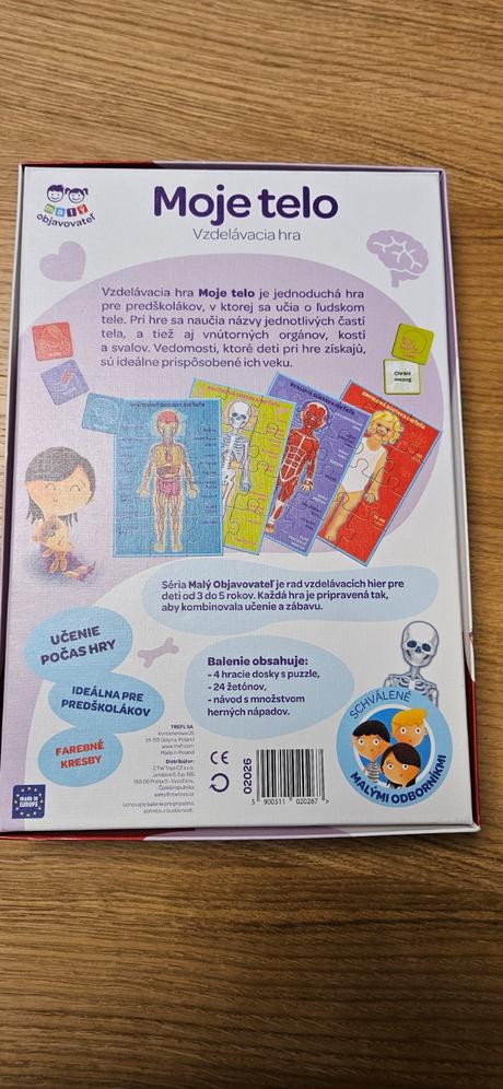 Moje telo hra puzzle,
