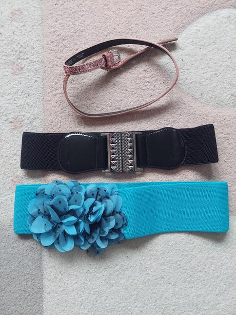 Opasok tyrkysové, čierny, ruzovy, f&f