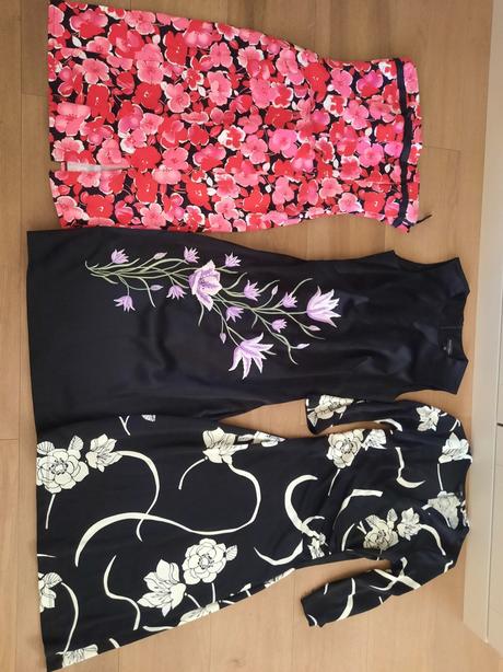 Čierna šaty s kvetinovou výšivkou, warehouse,34