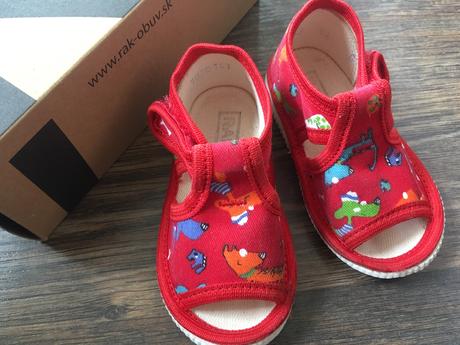 Rak papučky na suchy zips 18 metric červený pes, rak,18