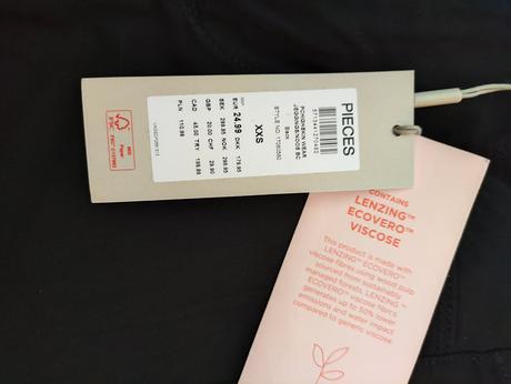 Čierne nohavice pieces, xs