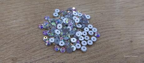 Ozdobné kamienky našívacie - crystal ab- 5 mm - sk, 