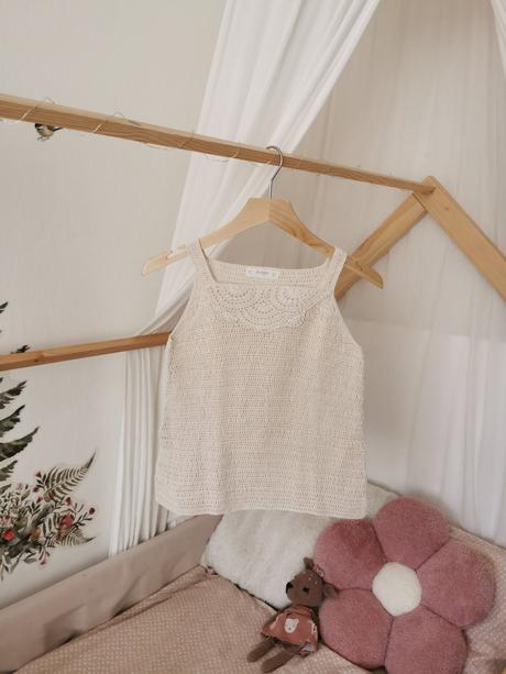 Mango krásny hackovany top, mango,140
