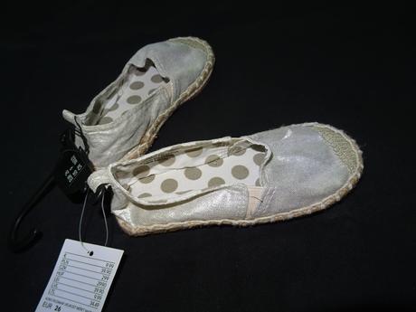 Strieborné espadrilky, h&m,26