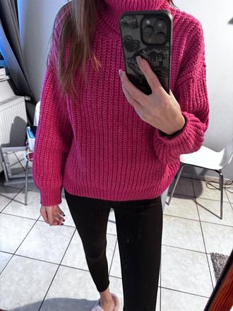 Ružový sveter, stradivarius,s