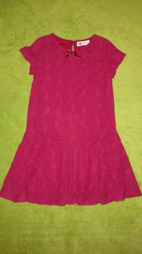 Nádherné červene šaty, h&m,122