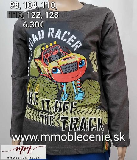 Tričko blaze, disney,98 / 104 / 110 / 122 / 128