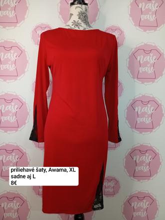 Priliehavé šaty l/xl, l / xl
