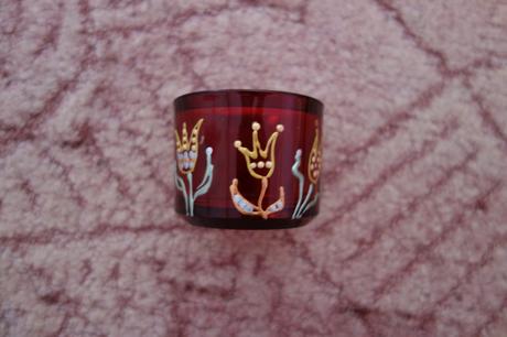 Svietnik na čajovú sviečku červený, 