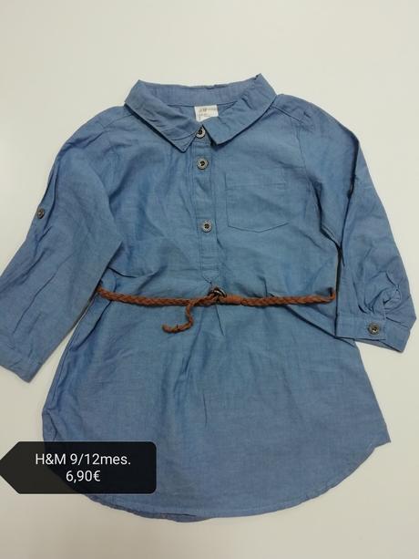 Bavlnené košeľové rifľové šaty h&m, h&m,80