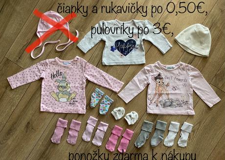Ponožky a pulovríky vel.56, 56