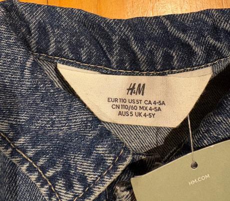 Nenosena bunda s visackou, h&m,110