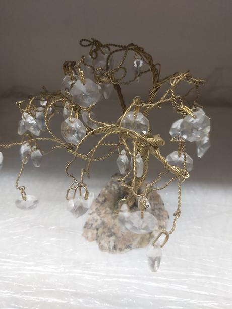 Kryštálový stromček šťastia v18cm/š12cm, 