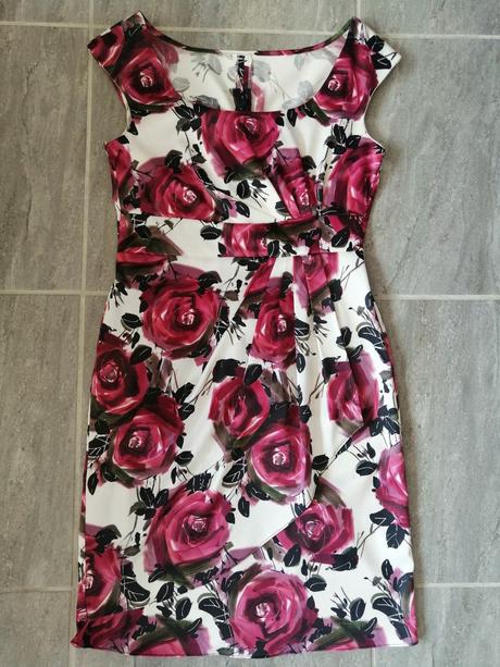 Saténové ženské šaty so vzorom ruže,vs, s