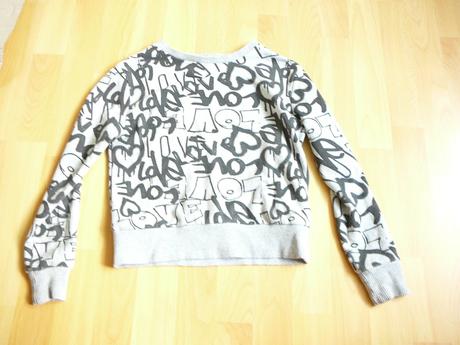 Dievcenska stylova mikina- napis love, young dimension,128