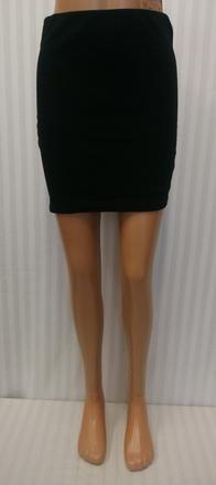 Dámska čierna vrúbkovaná sukňa, mshhl, s, s