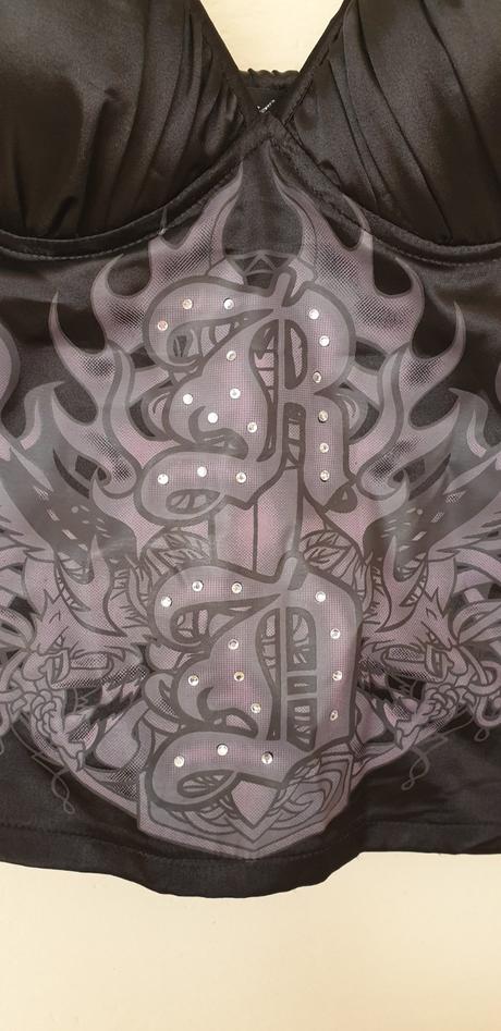 Sexy saténový korzetík, s