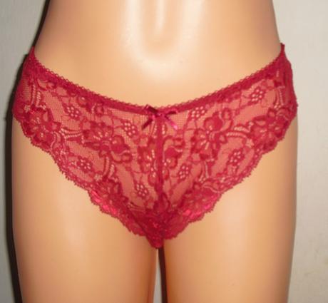 Vinove sexy krajkovane nohavicky, s