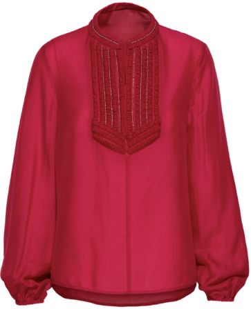 Kvalitná červená blúzka h&m conscious collection, h&m,34