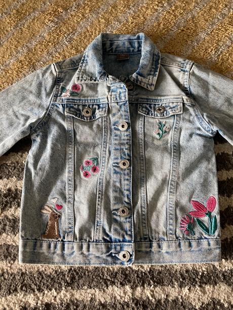 Rifľová bunda s výšivkami little kids, 122