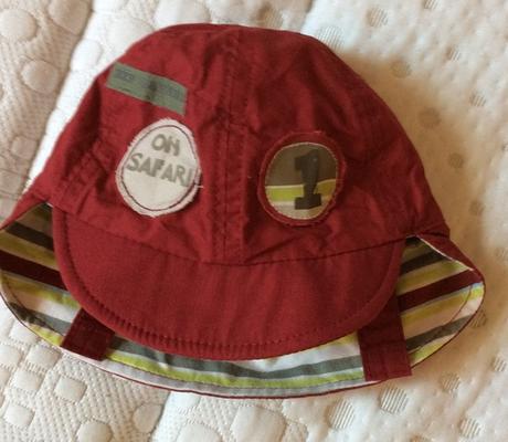 Letná čiapka s kytím krku v. 68/74 - oh 40-44 cm, 68