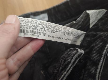 Riflové mom fit šortky, zara,s