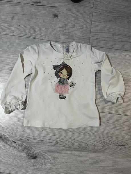 Top s ozdobnými rukávmi vhodný do škôlky, mayoral,98