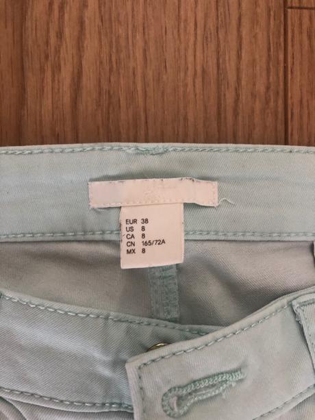 Mentolové slim, h&m,38