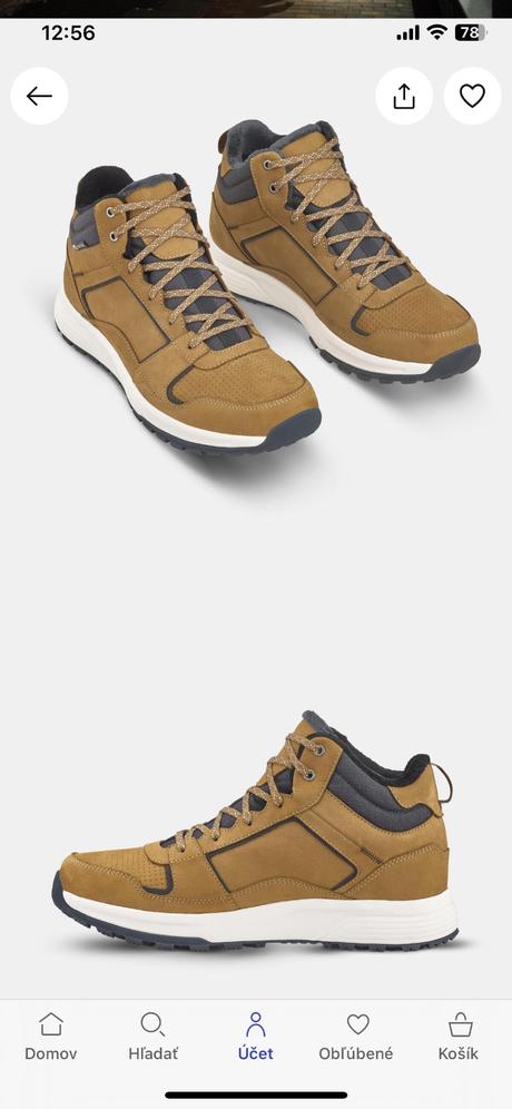 Topánky zimné koženné, quechua,41