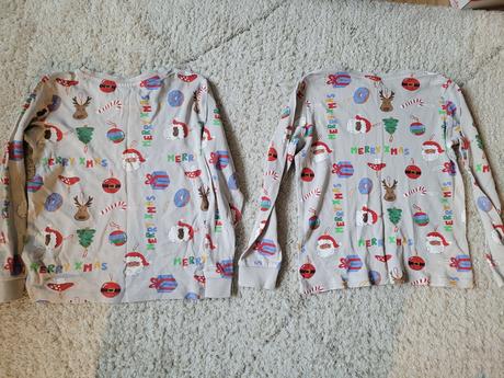 Vianocne pyžamá h&m dvojicky, h&m,122