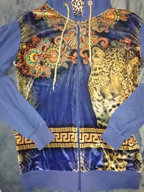 Mikina s tigrovanym vzorom, s