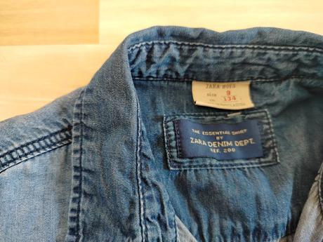 Chlapčenská riflova košeľa, zara,134