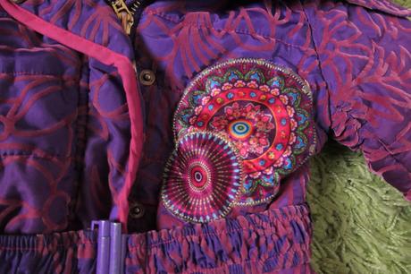 Desigual original krasna dievcenska dlhsia bunda, desigual,110