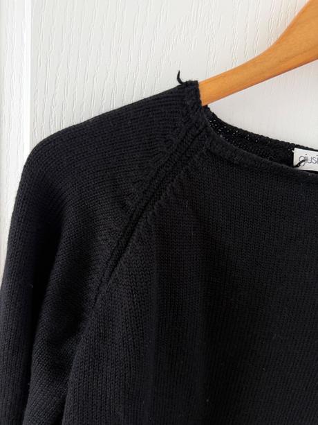 Sveter giusi slaviero merino + kašmír, čierny, l