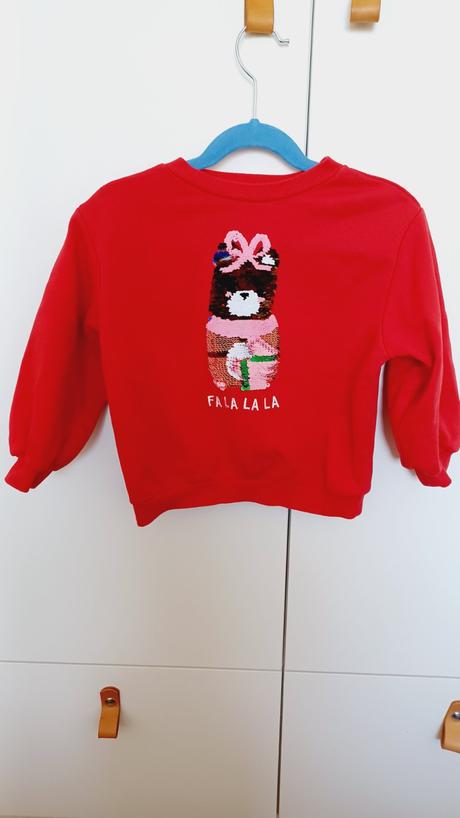 Vianočná mikina, h&m,104