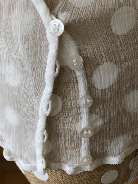 Biely zavinovací hodvábny top, xs, xs