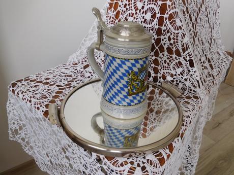 Korbel bayern s cínovým víkom, top top stav,, 