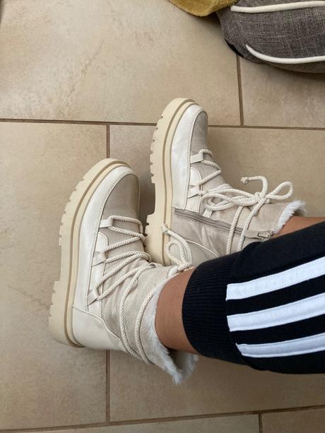 Dámske, zimné, biele čižmy, 37