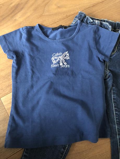 Riflove nohavice zara a tričko ck, zara,98