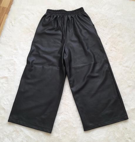 Koženkové nohavice pull & bear, s