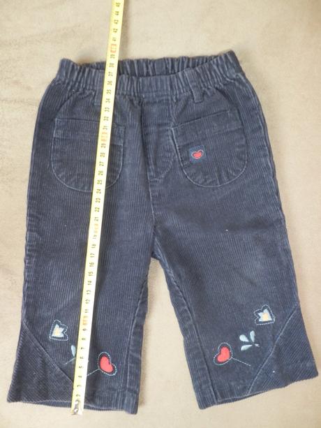 Menčestrové nohavice, baby club,74