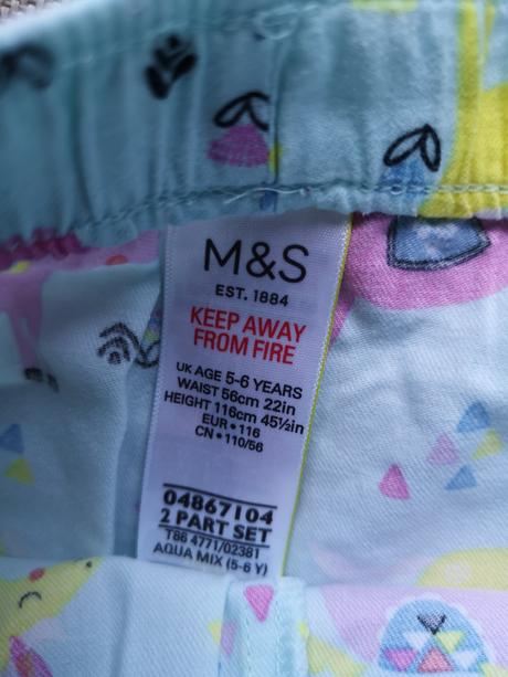 Dvojdielne pyzamo zn. m&s, marks & spencer,116