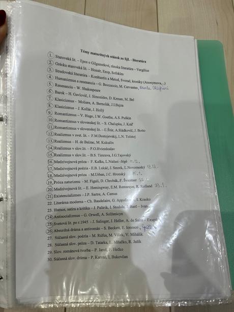 Maturita zo sjl- literatúra, 