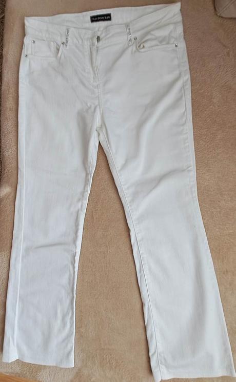 Biele elastické rifle m&s veľkosť 14, marks & spencer,l